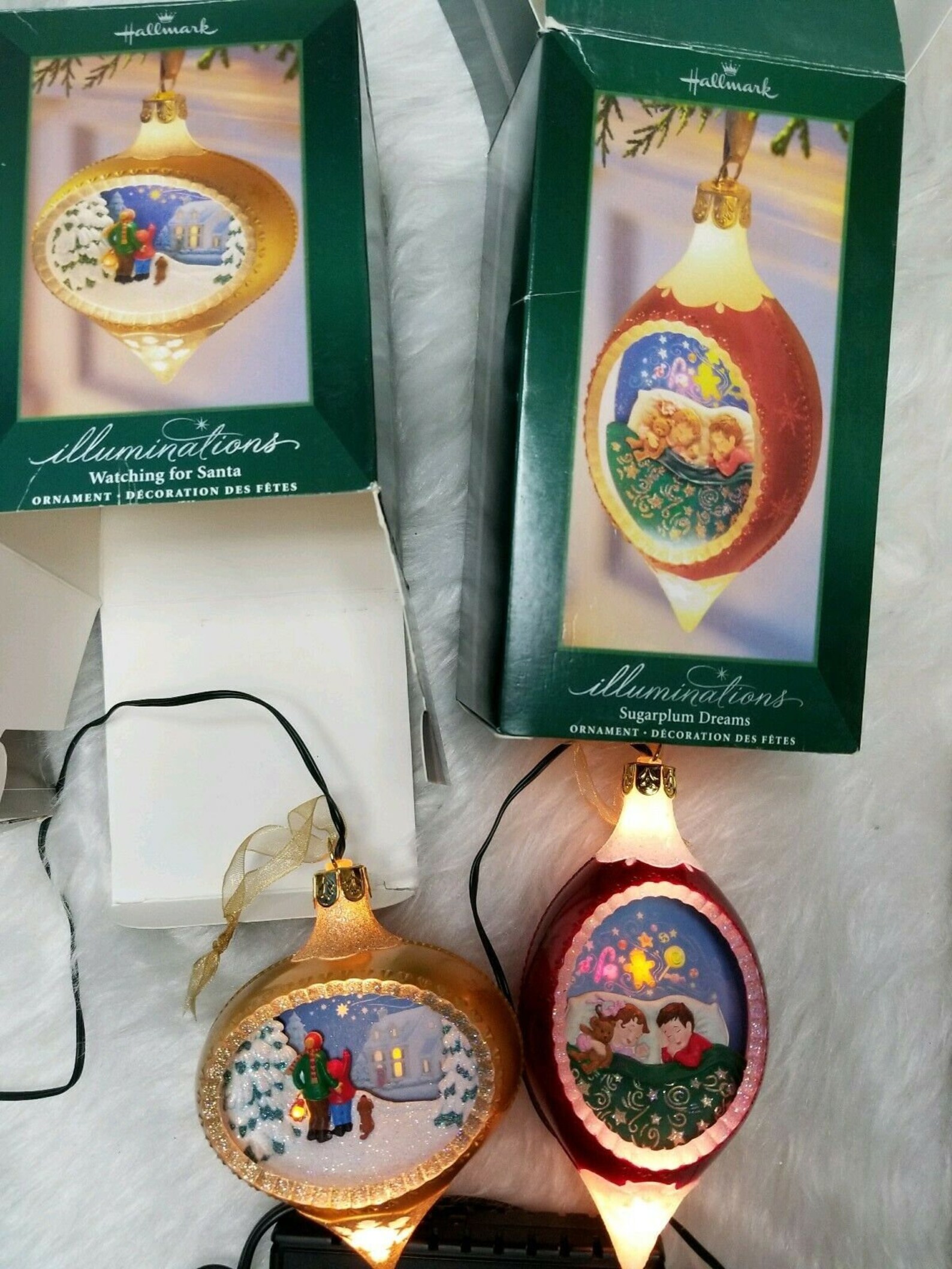2 Hallmark Illuminations Ornaments and Power Box Sugarplum Etsy
