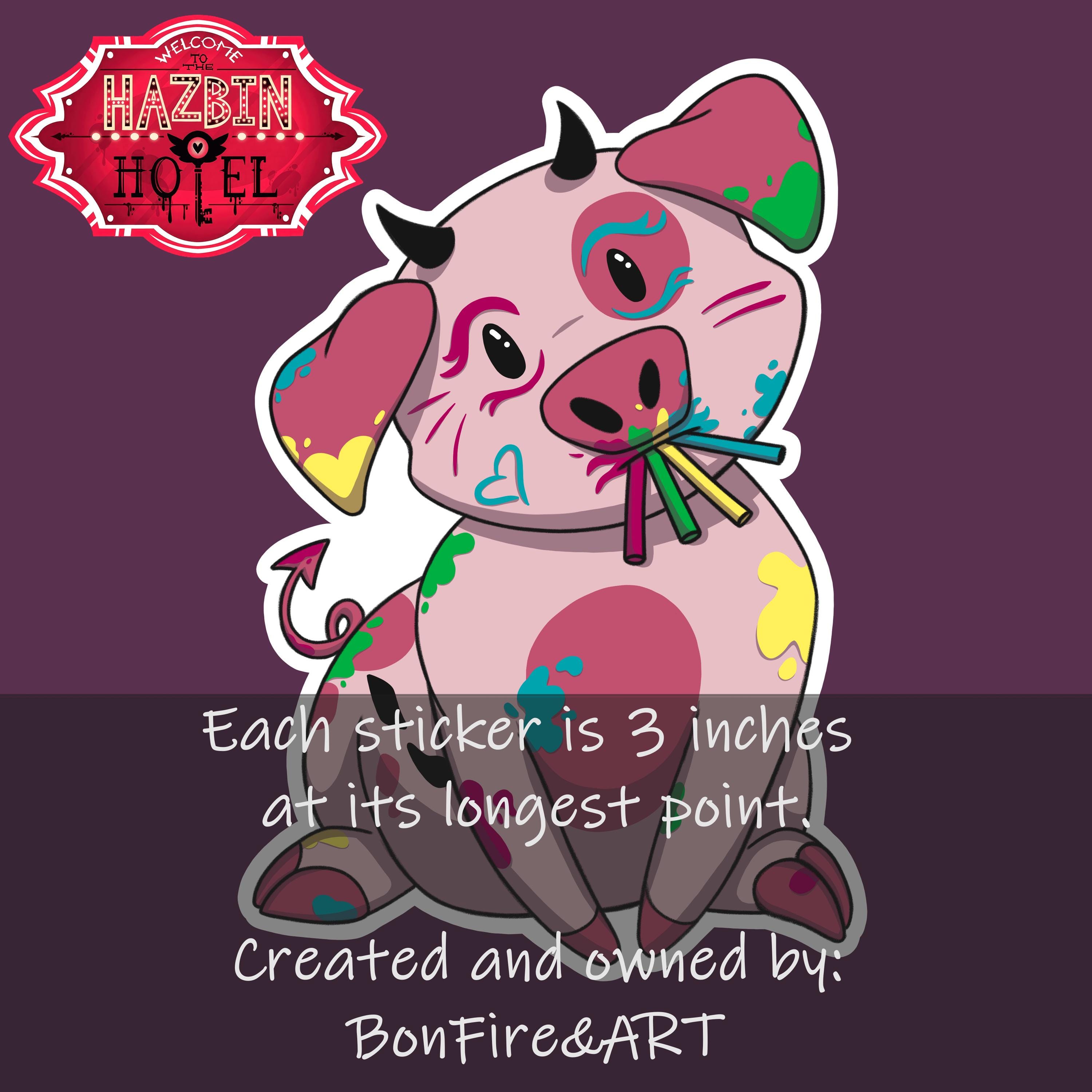 Hazbin Hotel Fat Nuggets 3 Inch Sticker - Etsy Israel