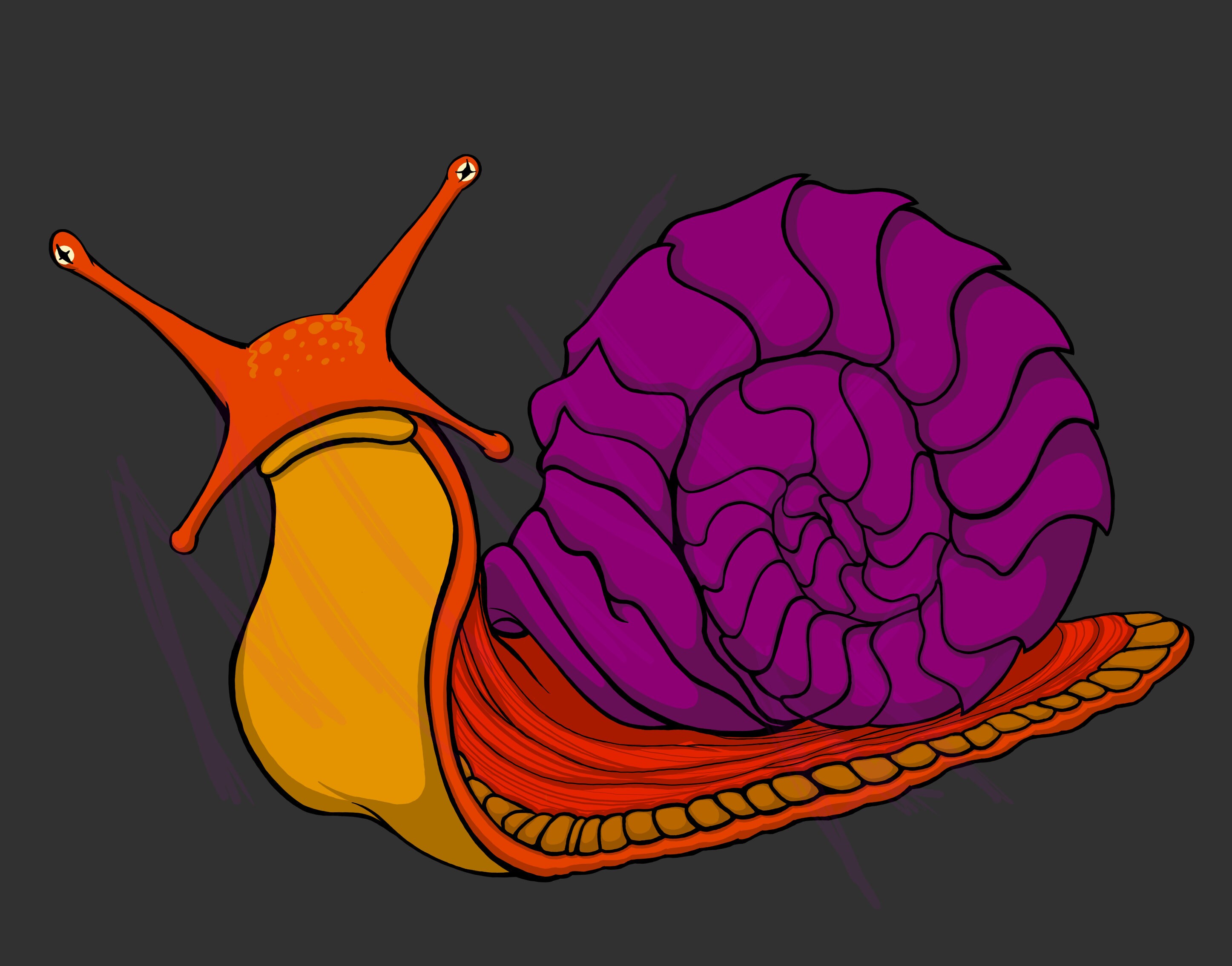 Snake Asshil Display Armor Shell Snail- 3 Inch STICKER - Etsy