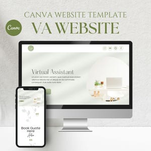 VA Website Template, Canva Website Template, Virtual Assistant ...