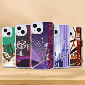 Raiden Scaramouche Kokomi Yea Miko Kazuha Baizhu Genshin Auswirkungen Telefon Fall für Apple iPhone Samsung Galaxy und Google Pixel
