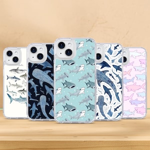 Coque de portable motif requin baleine, animal océan, compatible avec Apple iPhone, Samsung Galaxy et Google Pixel Cover