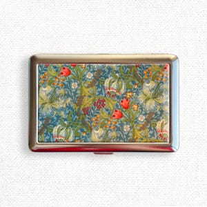 Portasigarette con motivo floreale vintage a forma di fiore di giglio William Morris, portafoglio