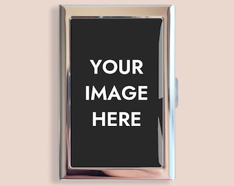 Customized Pattern Credit Card Holder Vintage Business Card Case Mini Card Wallet Gift