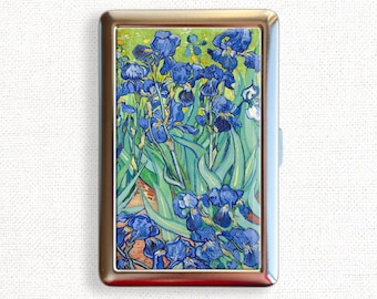 Portasigarette vintage "Iris" di Vincent van Gogh, portamonete Love