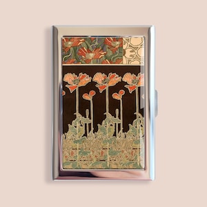 Porte-cartes de crédit William Morris Art Nouveau vintage Floral Flower Porte-cartes de visite Mini-Porte-cartes Cadeau