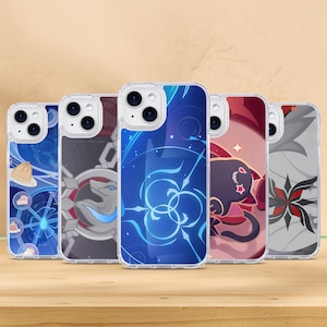 Neuvillette Wriothesley Lyney Wanderer Alhaitham Furina Navia Genshin Impact Coque de portable pour Apple iPhone, Samsung Galaxy et Google Pixel