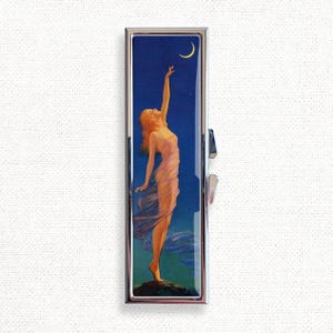Reaching for the Moon Cute Pill Box Case - Cute Medicine Container, Weekly 7 day Organizer, Vitamins Holder, Trinket Box