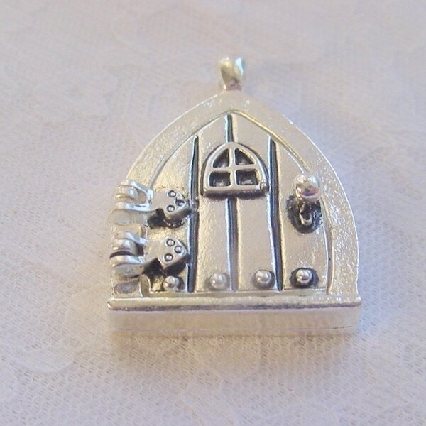 Fairy Door Wish Keeper Locket / Pendant Antique Silver 2000