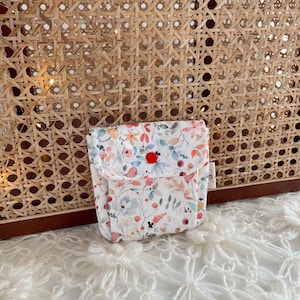 Portafoglio in cotone fatto a mano, porta carte e monete, piccolo porta contanti, porta monete, mini borsa, regalo per lei, Natale