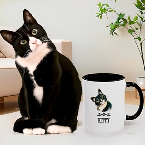 Custom Cartoon Pet Mug, Personalised Pet Portrait, Gift Idea for Dog Lovers, Dog Mom, Custom Pet Mug, Pet Memorial, Dog Owner Gift, Pet Gift