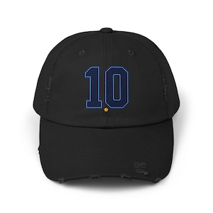 Minimal No 10 Soccer Hat, Argentina Inspired Playmaker Cap, Sky Blue Football Fan Gift