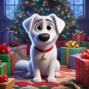 Christmas Portrait For Pet, Pet Portrait, Custom Pet Portrait, Funny Christmas Decor, Christmas Funny Wall Decor, Canvas/Framed Poster Print