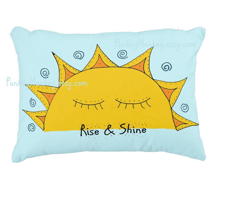 Rise and shine sunshine toss pillow custom pillow home decor Etsy