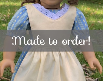 1850s Work Dress and Apron for New Orleans girl themed 18" American dolls book illustration