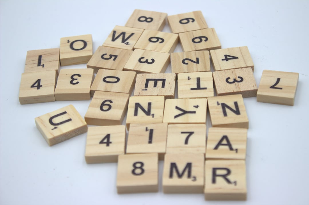 Wooden Scarbble Letters TO CHOOSE. Scrable Tiles Measuring 1.8 X 2cm in ...