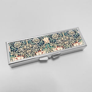 William Morris Vintage Floral Pill Box - Pill Containers, Trinket Box, Pill Case, Pill Holder, Travel Size