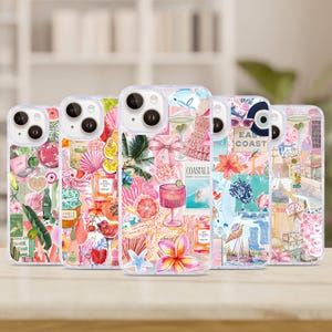 Coquette Collage - Coque de portable esthétique rose BCBG et mignonne pour iPhone, Samsung Galaxy, Google Pixel Cover