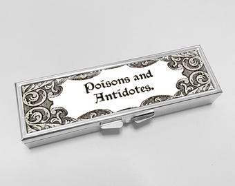 Poisons and Antidotes Pill Box - Pill Container, Weekly Pill Organizer 7 Day, Pill Case 7 Day, Pill Holder, Travel Size