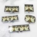 Art Nouveau Swan Rush and Iris Romantic Art Pill Box - Pill Containers, Trinket Box, Pill Case, Pill Holder, Travel Size