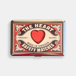 Fiammiferi di sicurezza Modello Cuore Amore Portasigarette Zigarettenetui Portafoglio Portasigarette in metallo vintage