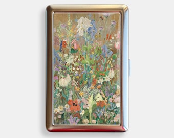 Summer Flowers 1924 Cigarette Case Zigarettenetui Wallet Metal Joint Holder
