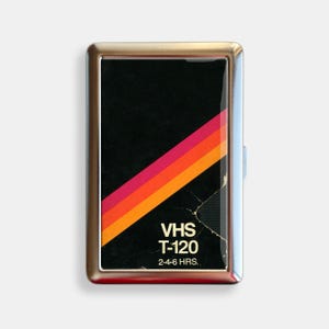 Vhs T120 Retro Cigarette Case Zigarettenetui Wallet Vintage Metal Joint Holder