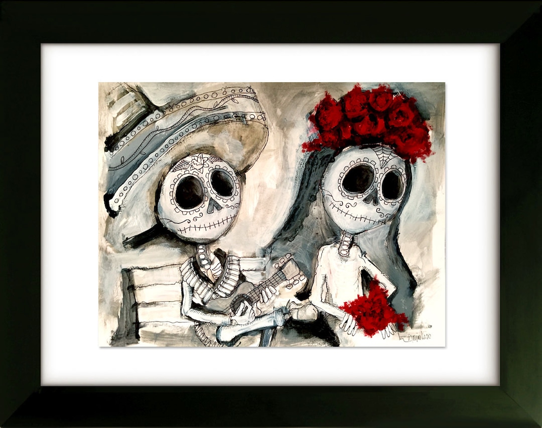 Toile Artistique 5 Panneaux "Jour Des Morts" - Déco Murale Colorée Estilo Calavera | VidaXL