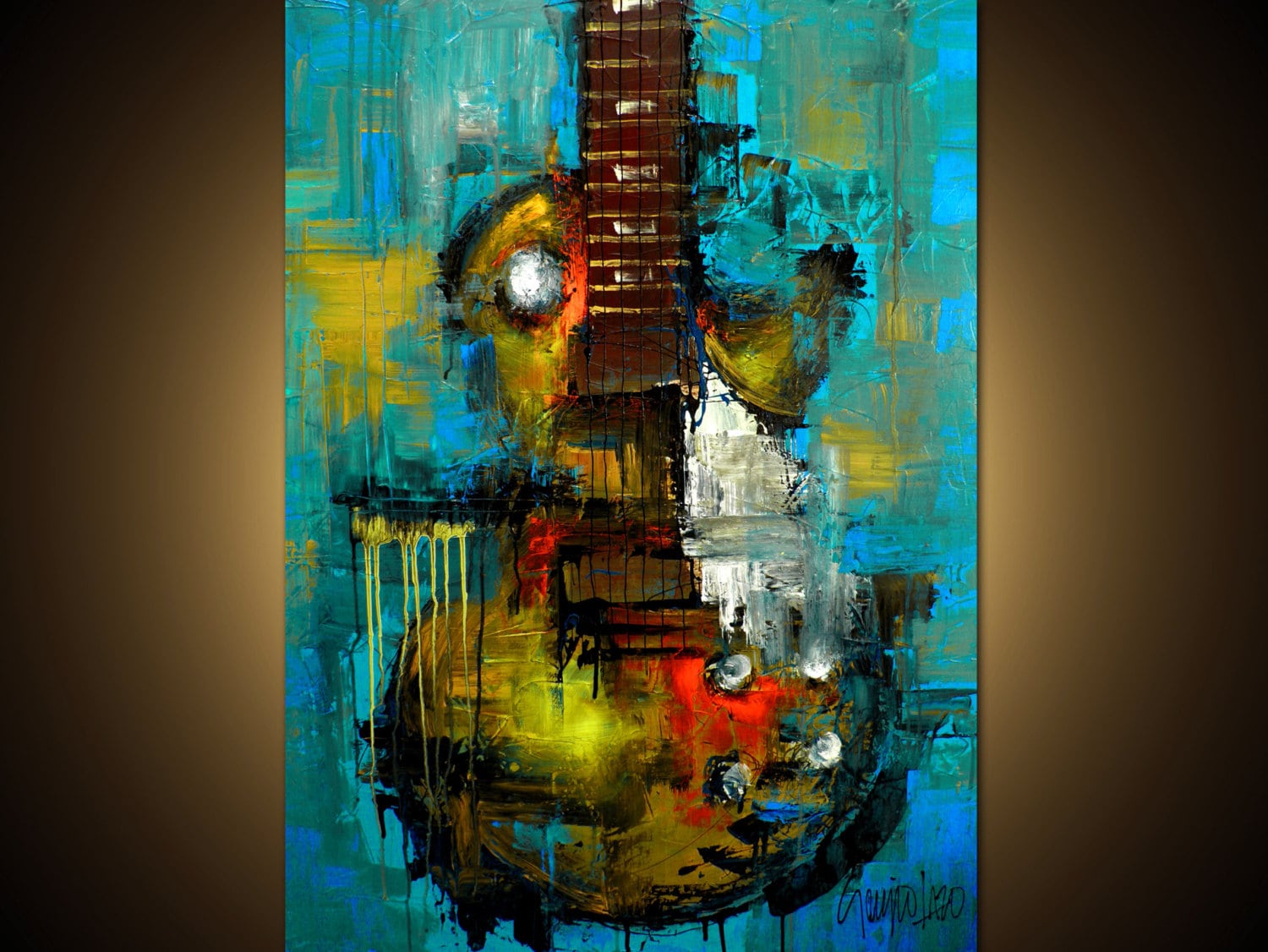 Original Painting Modern Abstract Art by SLAZO 30x40 Etsy