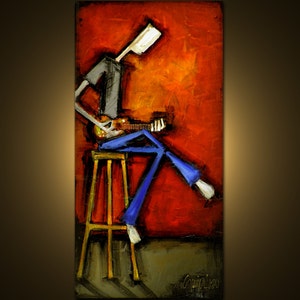 Original Painting - Modern Abstract Art by SLAZO - 24x48 Made to Order