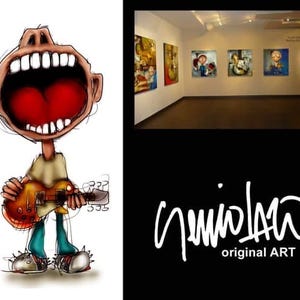 Original Guitarist Acrylic Painting, Modern Abstract Art (30x40) image 6
