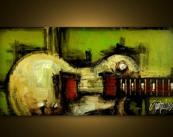 Original Painting - Modern Abstract Art by SLAZO - 24x48 - Made to Order