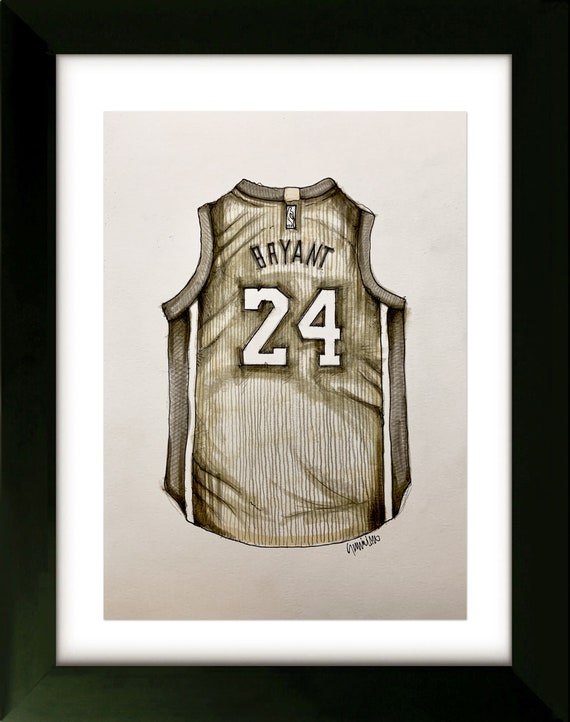 Kobe Bryant - Legend - Basketball - Drawing With Frame - Art by