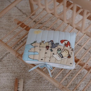 Baby Diaper Clutch - Beach Boy, Diaper Clutch, Organizing Pouch, Diaper Bag Nappy Wallet, Baby Shower Gift, Wet Wipe Bag