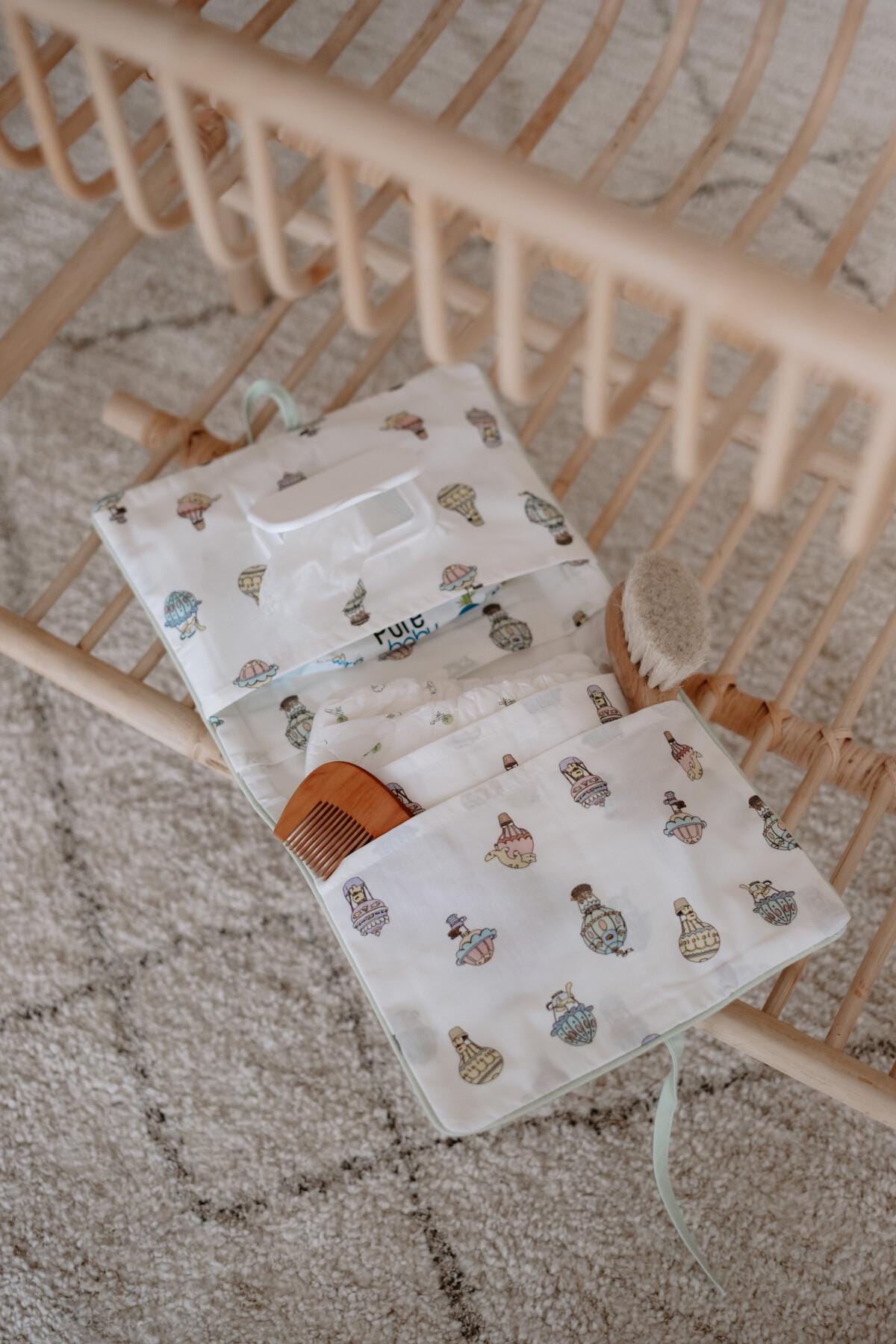 Baby Diaper Clutch - Hot Air Balloon, Toiletry Bag, Diaper Clutch, Organizing Pouch, Diaper Bag Organizer, Nappy Wallet,Baby Shower Gift