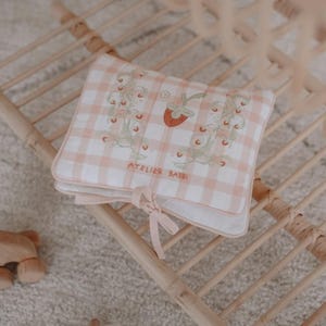 Baby Diaper Clutch - Strawberry, Small Diaper Bag, Organizing Pouch, Nappy Wallet, Baby Shower Gift, Wet Wipes Bag