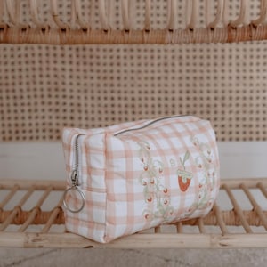 Baby Essentials Pouch - Strawberry, Small Diaper Bag, Baby Shower Gift, Organizing Pouch, Diaper Bag Organizer, Makeup Pouch, Baby Girl