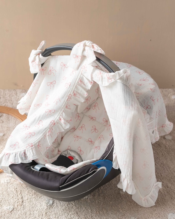 Baby Car Seat Cover and Cushion Set - Pink Ribbon Collection, Baby Car Seat  Cover, Baby Girl, Pink Stroller Cover, Cushion Pillow - Etsy Israel