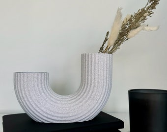 Arch Vase, Minimalist U-Shape Vase, Modern Neutral Home Decor
