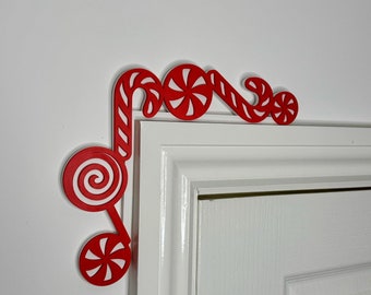 Candy Cane Christmas Decoration, Door Corner Sign, 4 Colour Options, Family Christmas Gift, Seasonal Decorations, Home Decor, Home Gifts