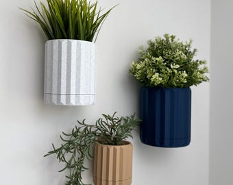 Minimalist Mounted Wall Planter, Hidden Drip Tray, High Quality PLA