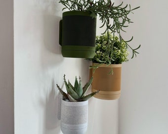 Modern Minimalist Wall Planter, Indoor Planter, Mounted, Hidden Wall Mount, Home Decor, Home Gift, 11 Colour Options, Hidden Drip Tray
