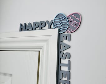 3D Printed Easter Egg Corner Sign, Spring Home Decor