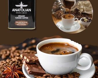 Café turco orgánico molido en piedra / Sabor tradicional con ingredientes naturales / Café molido premium – 100 % arábica