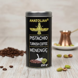 Organic Menengic Pistachio Coffee, Traditional Turkish Terebinth Coffee with Milk, Organic Gourmet Turkish Coffee 250gr. No caffein.
