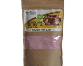 Té natural de granada en polvo: bebida orgánica de granada, rica en antioxidantes, para tomar en frío o caliente, té saludable.