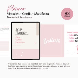 Planner para Manifestar - Ley de Atracción, Crecimiento Personal & Gratitud - Manifiesta tus Sueños, Imprimible, Atrae Dinero