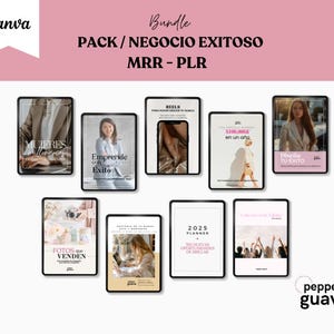 Bundle Marketing Digital / Plan de Negocios Exitosos / Pack para Emprendedoras / Guías en Español / CANVA / Derechos de Reventa / MRR / PLR
