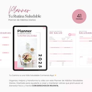 Planificador de Vida Sana en Español - Inspira Hábitos Saludables con Este Planificador Único - Incluye Derechos de Reventa