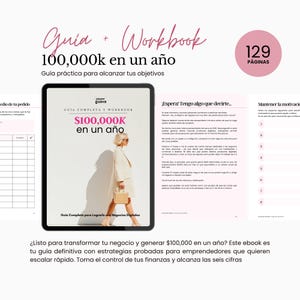 Guia para gerar 100K em 365 dias, Transformar seu Futuro Financeiro, Negócios on-line, Mulheres Empreendedoras, Editável no Canva, MRR, PLR